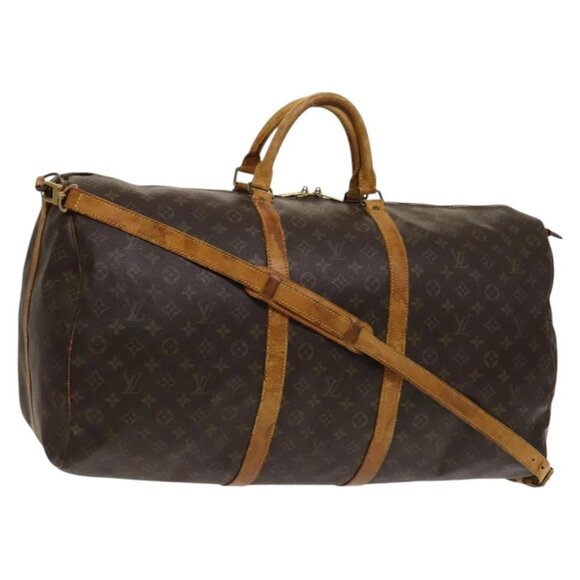 LOUIS VUITTON Monogram Keepall Bandouliere 60 Boston Bag M41412 LV Auth 117825 - Picture 1 of 16